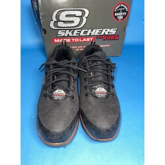 Skechers Work Slip Resistant Safety Toe Shoes Womens 9.5 Box